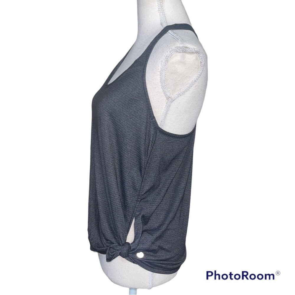 Lululemon Heathered Black/Gray Side Tie Racerback Tank Top